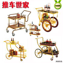 Cake trolley stainless steel dining car KTV wine truck hotel service car tea truck three-layer cart delivery car