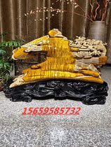 The gloomy wood ebony Cliff Golden NUM dragon pillar Guanyin flowers blossom rich landscape flowers and birds dragon and phoenix root carving wood carving ornaments