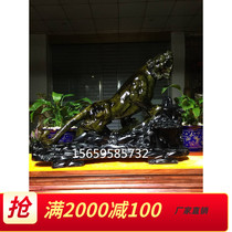 Jinsi Nan wood carving small leaves Zhennan Tiger ornaments Ebony animal craft figure dark wood root carving