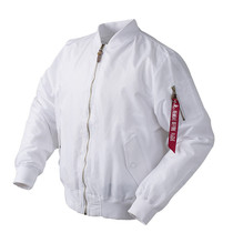 2018 Spring and Autumn thin white tactical Alpha version MA1 loose Air Force flight jacket men and women couples coat