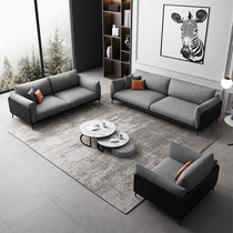 Italian Style Office Sofa Cloth Art Business Hospitality Business Receptionist Talks Brief Modern Trio Place Tea Table Combo Suit
