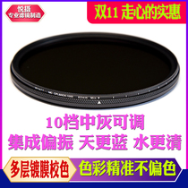 Yue camera adjustable ND D reduction mirror two in one 67 variable ND77 82mm medium gray filter Jianisso General