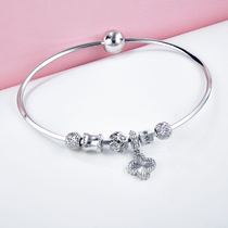 LikeYou jewelry Pt950 fresh explosive platinum Lucky Clover bracelet live