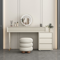Cream Windy Solid Wood Dresser Fighting Cabinet Integrated Girls Bedroom Make-up Table Modern Minima Telescopic Headboard Makeup Table