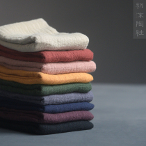 First foam cotton linen tea towel absorbent towel rag Zen retro kung fu tea set tea cloth tea mat accessories