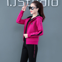 Jordan Nou 361 Brands Fashion Sports Suit Women Spring Autumn Casual Wear Three Sets With Cap Cardiovert Jacket slim