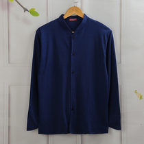 Middle-aged and elderly cotton cardigan old man cardigan autumn clothes mens cotton underwear