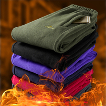 Couple fleece pants mens outdoor fleece mens trousers little leggings womens autumn and winter warm thick sports casual pants