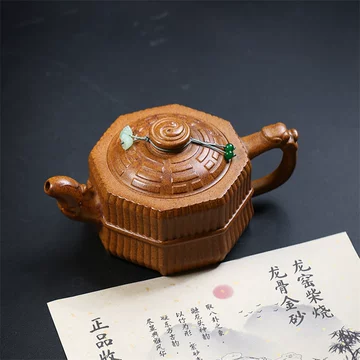 多寶屋】◇中国 古玩 八卦紫砂壺 朱泥急須 煎茶道具CH8◇