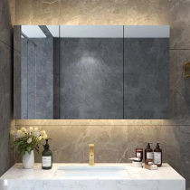  Smart mirror cabinet Defogging with light Separate bathroom mirror cabinet Wall-mounted mirror box integrated storage mirror cabinet Bathroom storage