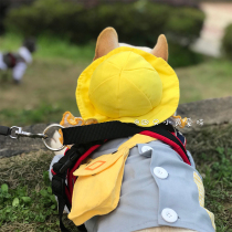 Dog accessories Pet small yellow hat bear Teddy headdress Cat Pago new campus style French bucket hat