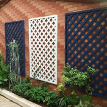 Thickened anticorrosive wood blue mesh wooden fence wooden fence fence diamond mesh partition 7 specifications