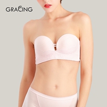 (Strapless)Gleason official peony rimless bra gathered bandeau non-slip invisible underwear