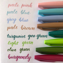 Japan Pentel Patong Xiuli Pen Painted Soft Head Brush TOUCH Signature Pen Color Hand Account Christmas Card