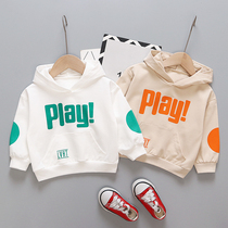 Boy Spring Autumn Ocean Qi Hood Clothing Baby Pure Cotton Long Sleeve Hooded Sweatshirt Blouses Baby Thin and casual jacket