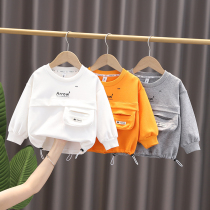 Boy necropolis Chauded 2022 new baby foreign air long sleeve T-shirt handsome boy Spring-autumn-style undershirt blouse