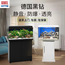  JUWEL German black diamond fish tank silent free water change 60cm80cm living room small desktop glass tank self-filtering water