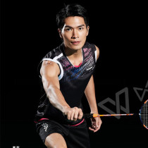 Spring and summer Kawasaki Badminton suit jacket vest mens sleeveless blouse red yellow T1023 round collar T-shirt speed dry suit