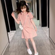  UK Next Kiss girls summer dress 2021 new cotton net red Western style childrens princess skirt