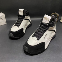 Plus Velvet White shoes men winter 2021 New Korean version of the trend Wild Sports Leisure high board shoes mens trendy shoes