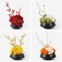 New Chinese simulation flower green plant small potted plants for sale office model room living room table coffee table bonsai decorations