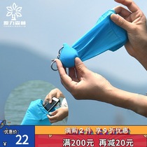 Portable waterproof cashier bag for outdoor travel drawing rope pockets with carry-on mini-drop containing bag