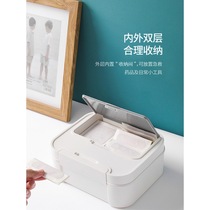 Japanese small medicine box Family Medicine storage box first aid box household large capacity medicine box portable