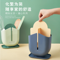  Chopstick tube household kitchen tableware spoon grid classification creative storage box can drain plastic small chopstick cage