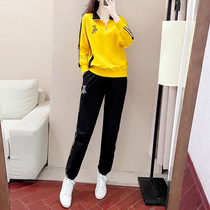 European Station Sports Suit Womens Spring Autumn Season 2022 New Fashion Korean Edition Winter Casual Little Sub Ocean Gas Big Code