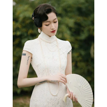 Toast to brides with improved qipao wedding light wedding dress 2022 new Chinese wind collar registration high-end evening dress