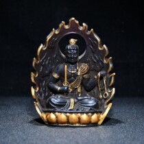 Collection of ancient pharaoh old glazed golden figurines The small number of figurines at the home Buddhas house Buddha is dedicated to supplies.