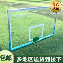 Outdoor tempered glass basketball board outdoor standard SMC Resin children adult household composite wood rebounding