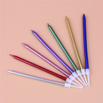 100 single golden candle birthday cake candle decoration long rod gilded pencil wax independent batch hair