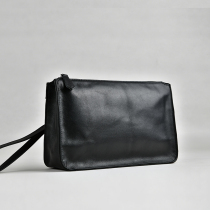 Mens handbag Head layer Bull Leather Wallet leather Envelope Mobile Phone Large Capacity Casual Hand Grip Bag Soft Leather Hand Grab Bag