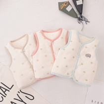 Newborn baby waistcoat spring autumn outside wearing male and female baby autumn winter clothing small vest clip cotton warm waistcoat jacket canon shoulder