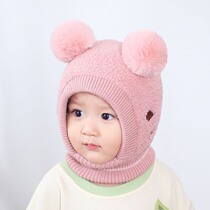 Japan autumn and winter childrens hat baby scarf one-piece hat cute super cute wool for men and women warm ear caps face protection