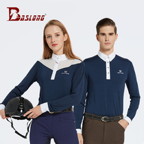 Equestrian T-shirt long sleeve polo shirt equestrian competition T-shirt quick-dry breathable men and women childrens models