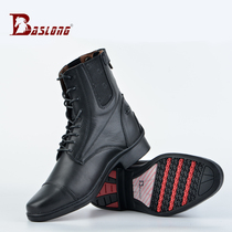 Italian equestrian boots Horse lace-up riding boots Knight boots Leather shoes Leather boots Obstacle boots Leisure sports