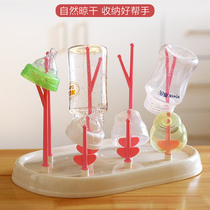  Baby bottle drain rack shelf for putting bottles drying rack drying dust-proof storage box water rack bottle