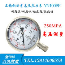 Stainless Steel Seismic Pressure Gauge High Pressure Pressure Gauge 100 160 250 400mpa Yimin Hangzhou East Asia