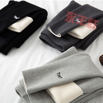 (plus velvet without suede) Garvelvet thickened cashmere beating bottom pants woman external wearing autumn winter thread cotton pants warm pants