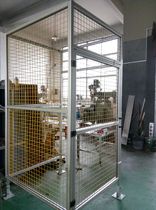 4040 aluminum profile fence protective cover sub-guardrail yellow paint grid mechanical fence galvanized grid baking paint