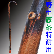 (Looking for the stick Hall practical rattan crutches) non-slip wear-resistant old solid wood walking stick whole material climbing stick