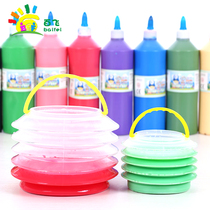 Transparent retractable folding pen washing container Childrens painting pigment pen washing bucket Small bucket Kindergarten art tools