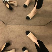 Star Tennis Red Identical Ottles Outlets Guan Nets Foreign Trade Rain Shoes Womens Shoes Square Head Late Night Low Heel Single Shoes