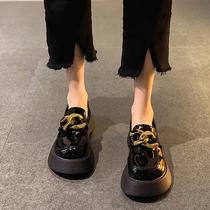 Otterles Outlets Eurostock Foreign trade Brand French Shoes Clear Barn Pick-up Chain Thick Bottom Lefu Shoe Tide