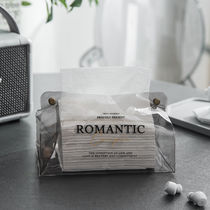 Car tissue box Net red transparent paper box ins Wind light luxury living room Box Creative Storage Set tissue bag