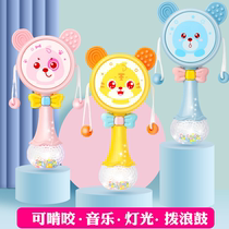 Baby tooth gum sound and light appease toys newborn baby Music light hand rattle rattle can bite 0-1 years old