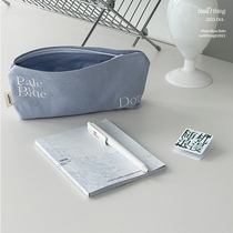 nullthing original PBD dull blue dot haze blue baby blue pen bag Senior blue gray stationery storage bag