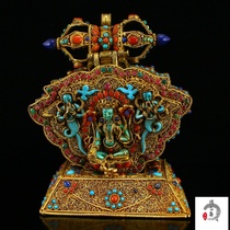 Folk collection of pure silver and gold pinch inlaid jewel to create a gausbox pendulum piece